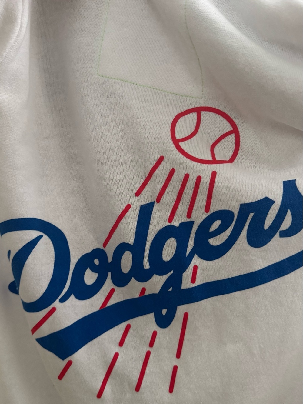 Aviator Nation White Dodgers Zip Hoodie with Blue stripes - Picture 7 of 8